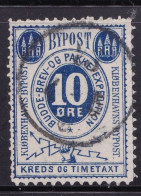Denmark Local Post Pakke Expedition Budde -Brev-og 10 Ore Blue Good Used - Local Post Stamps