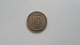 SUEDE SWEDEN SVERIGE GUSTAF V 10 ÖRE 1954 TS SILVER ARGENT ZILVER PLATA SILBER ARGENTO - Suède