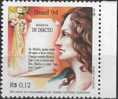 BRAZIL - 250th BIRTH ANNIVERSARY OF TOMÁS A. GONZAGA (1744-1810), BRAZILIAN POET 1994 - MNH - Nuevos