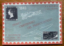PRIMO CENTENARIO DEL FRANCOBOLLO 1840 - 1940 - VERONA 3 GIORNATA ITALIANA DEL FRANCOBOLLO - Betogingen