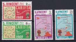 St Vincent: 1969   First Anniv Of C.A.R.I.F.T.A.    MNH - St.Vincent (...-1979)