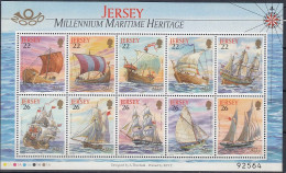 Jersey 2000. Sailships. Sheetlet. Michel 928-37. MNH(**) - Jersey