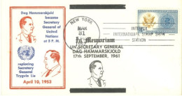 U.S.A.. -1962 -  SPECIAL STAMP COVER IN MEMORIAM OF UN SECRETARY GENERAL DAG HAMMARSKJOLD . - Covers & Documents