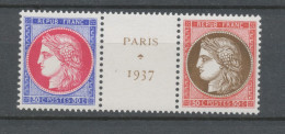1937 PEXIP Paire N°350 Et 351 30c Et 50c Cérès N** Cote 200€ N3663 - Nuovi