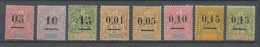 Colonies Françaises MADAGASCAR N°48 à 55 Surchargés N*/Obl Cote 119€ N3665 - Unused Stamps