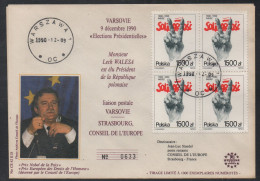 POLOGNE - VARSOVIE - NOBEL / 1990 ELECTION DE LECH WALESA - SOLIDARNOSC (ref 4459) - Briefe U. Dokumente