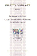Germany 2000 Europe Weinbau Vin Wine Wein Wineries FDC Cover ( A80 915) - Vinos Y Alcoholes