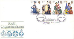 British Youth Organisations Complete Set On FDC Cover Brigade Scouts Guides ( A80 727) - Autres & Non Classés