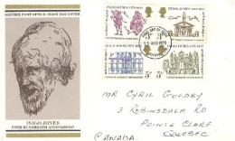 1973 Inigo Jones Cpl Set On FDC Cover To Canada ( A80 592) - 1971-1980 Decimal Issues