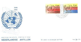 Antillen 40 Years United Nations 40 Ans Nations-Unies 1985 FDC Cover ( A80 555) - Andere & Zonder Classificatie