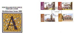 New Zealand Post Office Architecture Bureaux De Poste FDC Cover ( A80 135a) - Autres & Non Classés