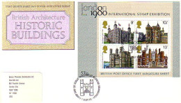 G-B Historic Buildings Castles Chateaux B/F S/S FDC Cover ( A80 28a) - 1971-1980 Dezimalausgaben