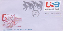 US Swallows Air Letter Aerogramme Hirondelles Fleetwood FDC Cover ( A80 9) - Golondrinas