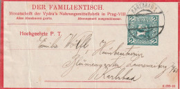 Autriche Entier Postal étiquette De Journal Karlsbad 1911 - Wikkels Voor Dagbladen