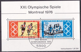 # (888-889) BRD 1976 Olympische Sommerspiele Montreal O/used ESST (Blk-71) - 1959-1980