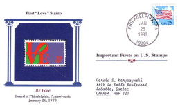 First US Love Stamp 1973 Cover MNH ** Neuf SC ( A81 945) - Lettres & Documents