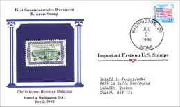 First US Revenue Stamp Timbre Fiscal 1962 Cover MNH ** Neuf SC ( A81 934) - Revenues