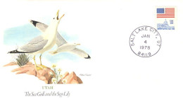 Utah Mouette Lily Lis Lys Gull FDC ( A81 922) - Gabbiani