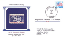 First US Joint Issue Stamp 1959 Cover MNH ** Neuf SC ( A81 930) - Emissions Communes