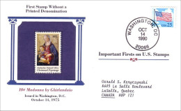 First US Stamp Without Denomination 1975 Cover MNH ** Neuf SC ( A81 928) - Briefe U. Dokumente