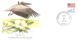 Louisiana Magnolia Pelican FDC ( A81 896) - Pélicans