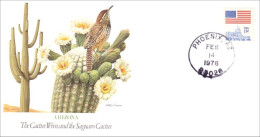 Arizona Saguaro Fleur Cactus Wren FDC ( A81 881) - Cactus