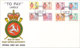 Isle Of Man Armoiries Postage Due Coat Of Arms FDC ( A81 866a) - Man (Ile De)