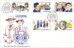 Isle Of Man Guides Guiding Scouting FDC ( A81 848) - Sonstige & Ohne Zuordnung