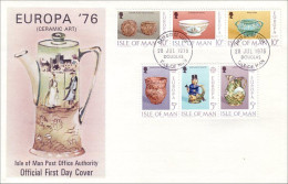 Isle Of Man Bronze Porcelaine Theiere Teapot Jug Coupe FDC ( A81 792a) - Minerals
