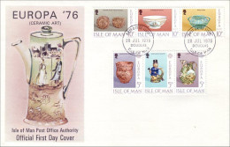 Isle Of Man Bronze Porcelaine Theiere Teapot Jug Coupe FDC ( A81 792a) - Minerali