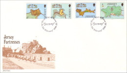 Jersey Cartes Iles Island Maps FDC ( A81 740) - Islands