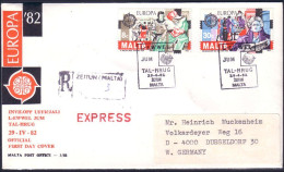 Malta Redemption Declaration FDC Registered To Dusseldorf ( A81 691) - Malta