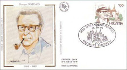 Georges Simenon FDC ( A81 435) - Policia – Guardia Civil