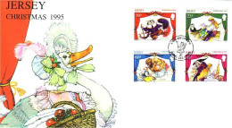 Jersey Christmas Noel 1995 FDC ( A81 270) - Fairy Tales, Popular Stories & Legends