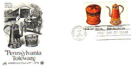 US Pennsylvania Toleware Artisanat En Tole émaillée FDC ( A81 142) - American Indians