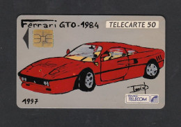 France Telecom, Peinture Sur TC!!  Ferrari GTO 1984,  Exempl Unique!!! Avec Signature. - Varietà