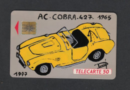 France Telecom, Peinture Sur TC!!  AC Cobra 427,  Exempl Unique!!! Avec Signature. - Errors And Oddities