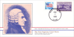 American Constitution First Supreme Court Meets Feb 1 1790 Cover ( A82 102) - Independecia USA