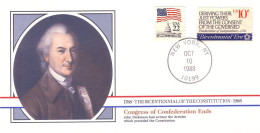 American Constitution Congress Of Confederation Ends Oct 10 1788 Cover ( A82 88) - Indépendance USA