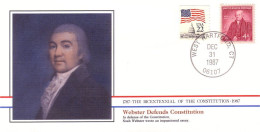 American Constitution Webster Defends Constitution Dec 31 1787 Cover ( A82 80) - Us Independence