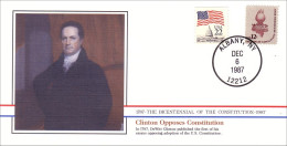 American Constitution Clinton Opposes Constitution Dec 6 1787 Cover ( A82 79) - Us Independence