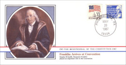 American Constitution Franklin Arrives At Convention May 28 1787 Cover ( A82 45) - Us Independence