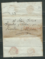 ESPAGNE 1841 Marque Postale  Taxée De Lliva Pour Puycerda - ...-1850 Prephilately