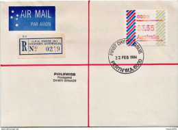 Postal History: Australia Used Registered FDC With Machine Stamp - Machine Labels [ATM]