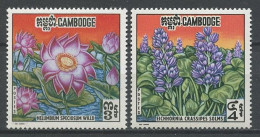 CAMBODGE 1970  N° 246/247 ** Neufs MNH Superbes C 2.75 € Flore Fleurs Aquatiques Flowers Nelumbsium Spectosum Willd - Kambodscha