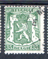 BELGIQUE BELGIE BELGIO BELGIUM 1935 1948 COAT OF ARMS LION 35c USED OBLITERE' USATO - Oblitérés