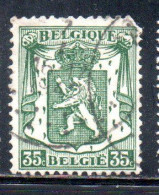 BELGIQUE BELGIE BELGIO BELGIUM 1935 1948 COAT OF ARMS LION 35c USED OBLITERE' USATO - Oblitérés