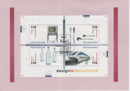 Germany Deutschland 1999-29 Design, TV Television, Cutlery, Glass Bottle, Fast Train Railway Railroad Eisenbahn, Bonn - 1991-2000