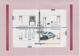 Germany Deutschland 1999 Design, TV Television, Cutlery, Glass Bottle, Fast Train Railway Railroad Eisenbahn, Bonn - 1991-2000