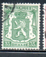 BELGIQUE BELGIE BELGIO BELGIUM 1935 1948 COAT OF ARMS LION 35c USED OBLITERE' USATO - Oblitérés